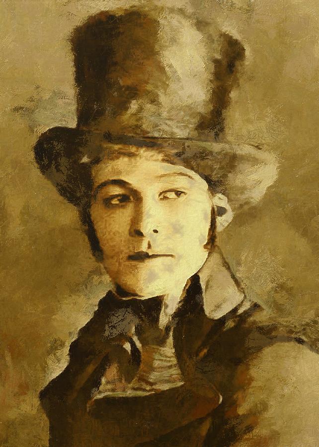 Rudolph Valentino in The Eagle Digital Art by Charmaine Zoe