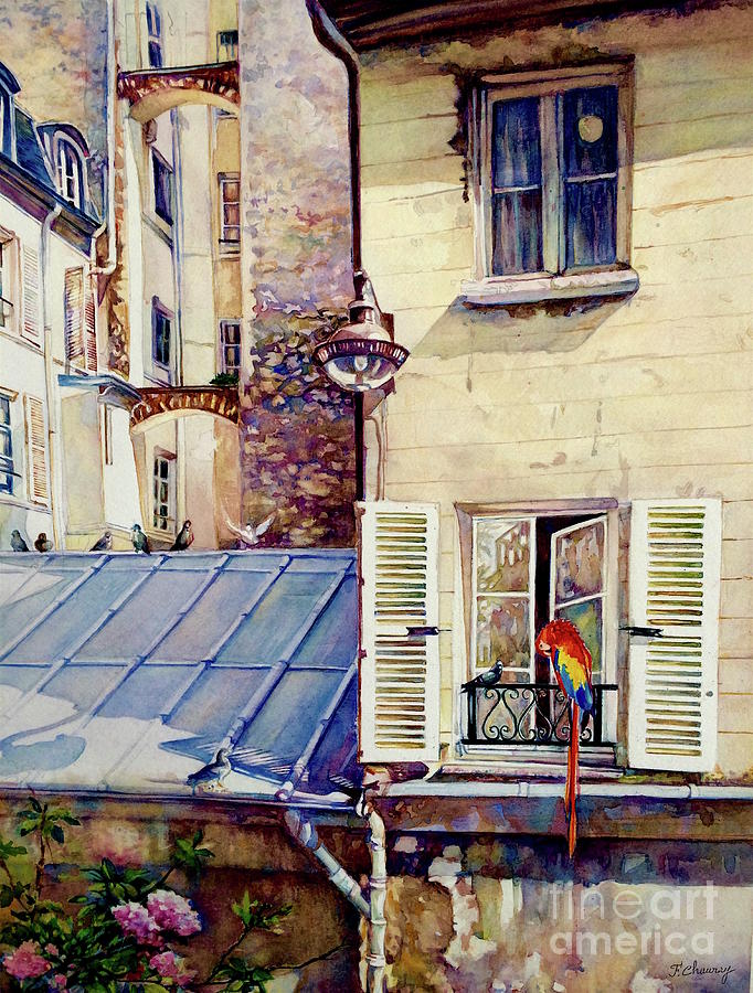 Rue Allent - Paris 7eme - France Painting by Francoise Chauray