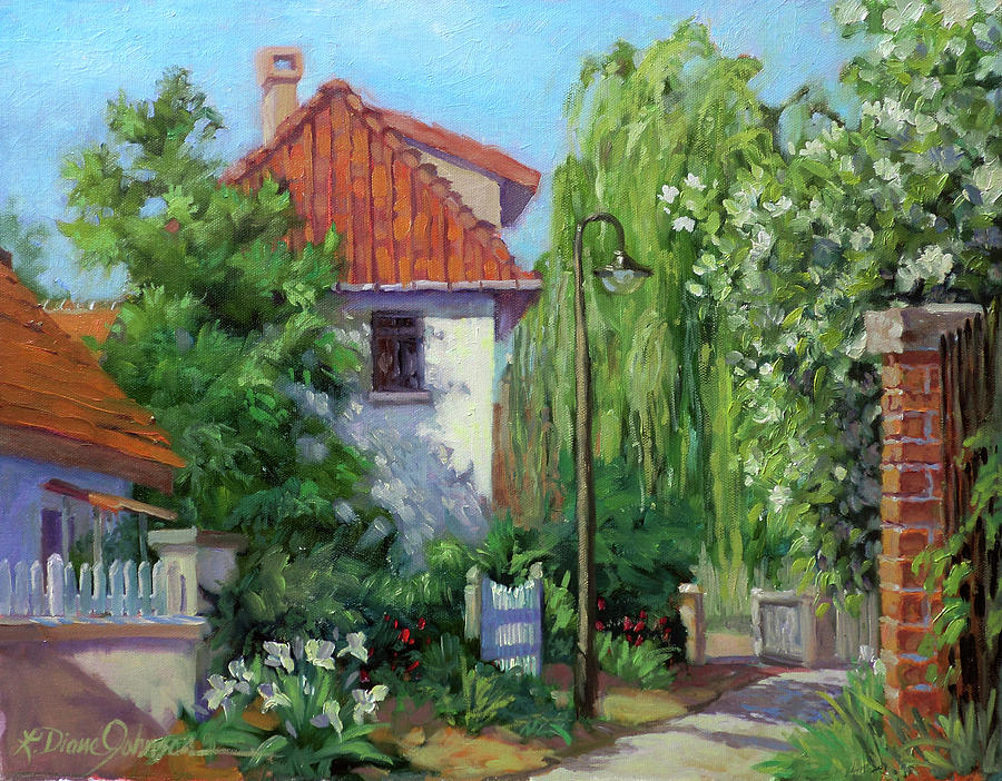 Rue Claude Monet Painting by L Diane Johnson