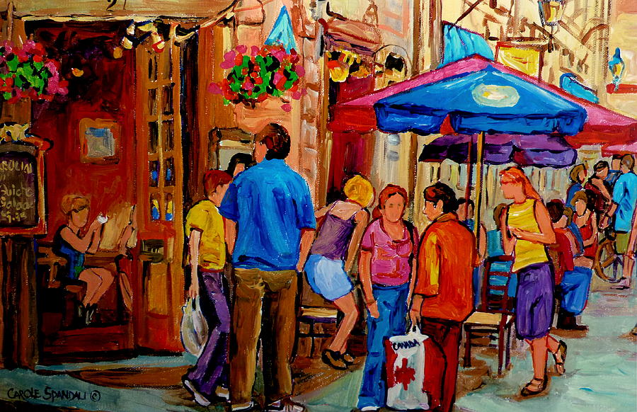 Rue De La Commune Montreal Painting by Carole Spandau