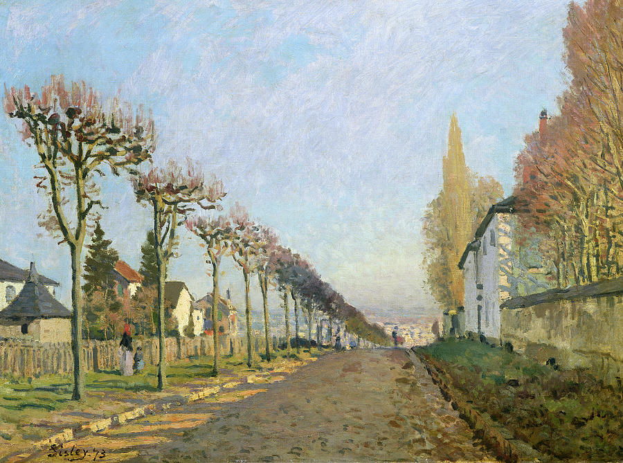 Rue de la Machine Louveciennes Painting by Alfred Sisley