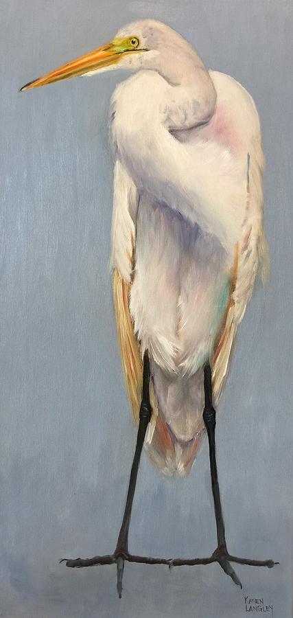 Ruffled feathers 2 Painting by Karen Langley