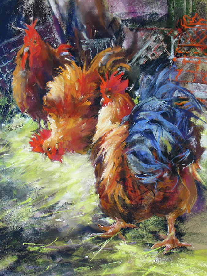 Ruffled Feathers Painting by Rae Andrews