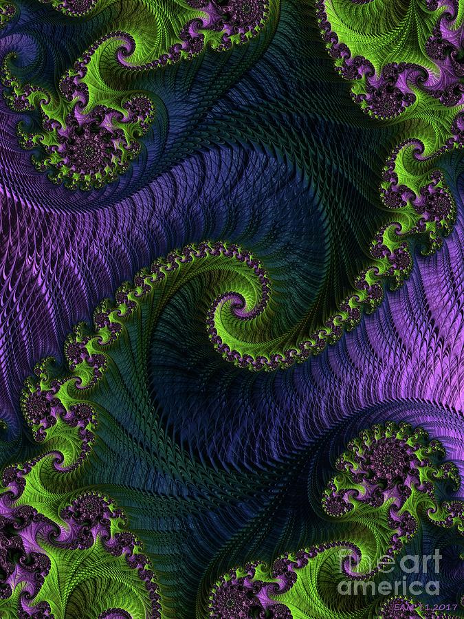 Ruffling Violets Digital Art by Elizabeth McTaggart