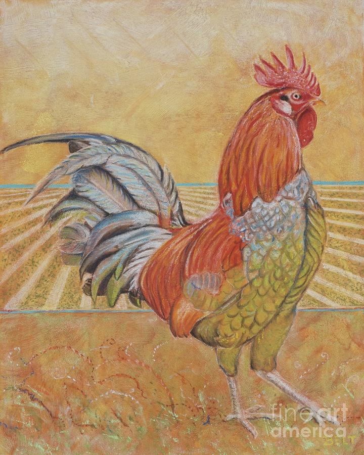 Rufus the Rooster Pastel by Christine Belt