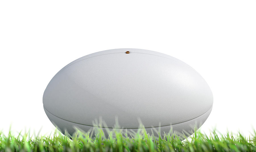 Rugby Digital Art - Rugby Ball Resting On Grass by Allan Swart Rugby Digital Art - Rugby Ball Resting On Grass by Allan Swart