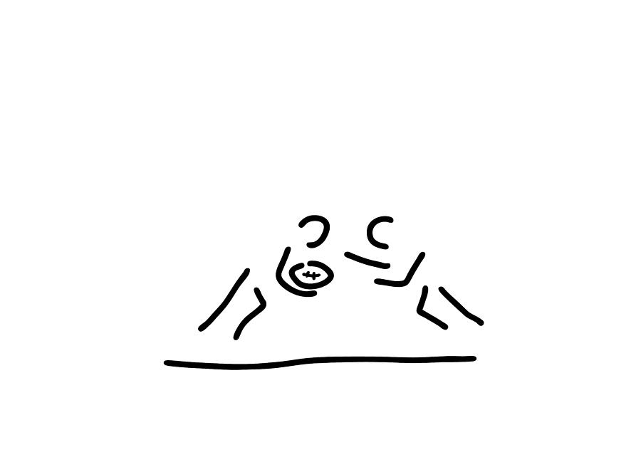 Illustration Drawing - Rugby Fight Player by Lineamentum Illustration Drawing - Rugby Fight Player by Lineamentum
