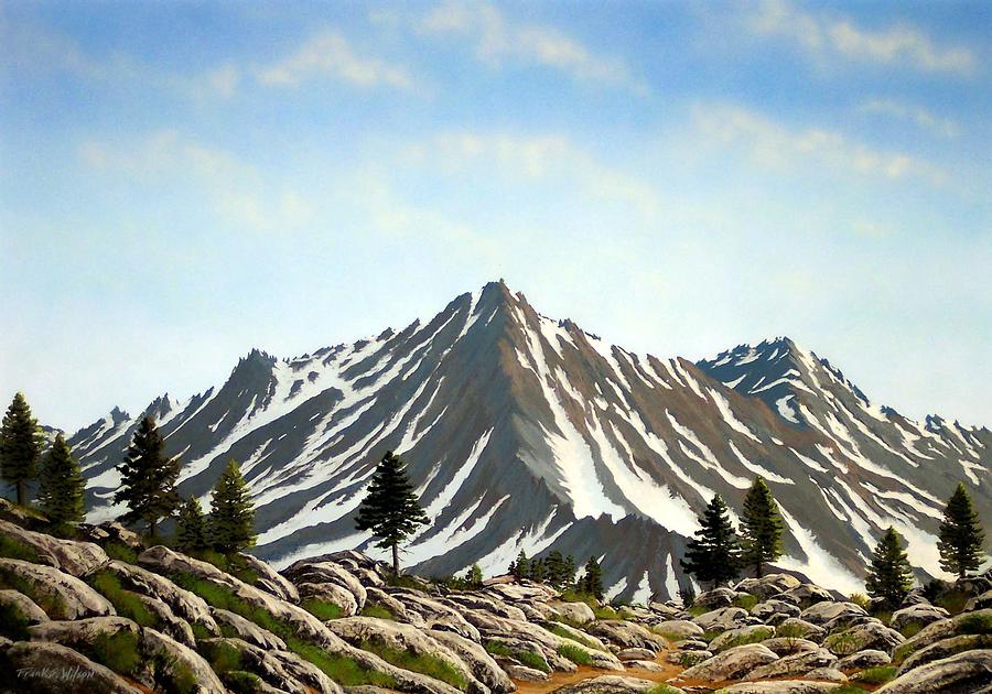 Rugged Peaks Painting by Frank Wilson