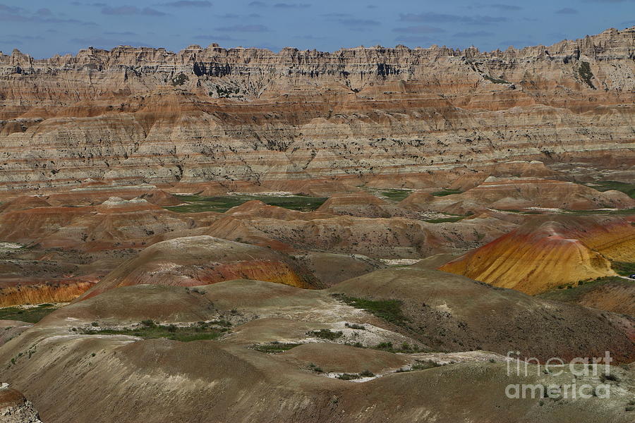 Rugged Terrain At Badlands National Park Photograph by Christiane ...