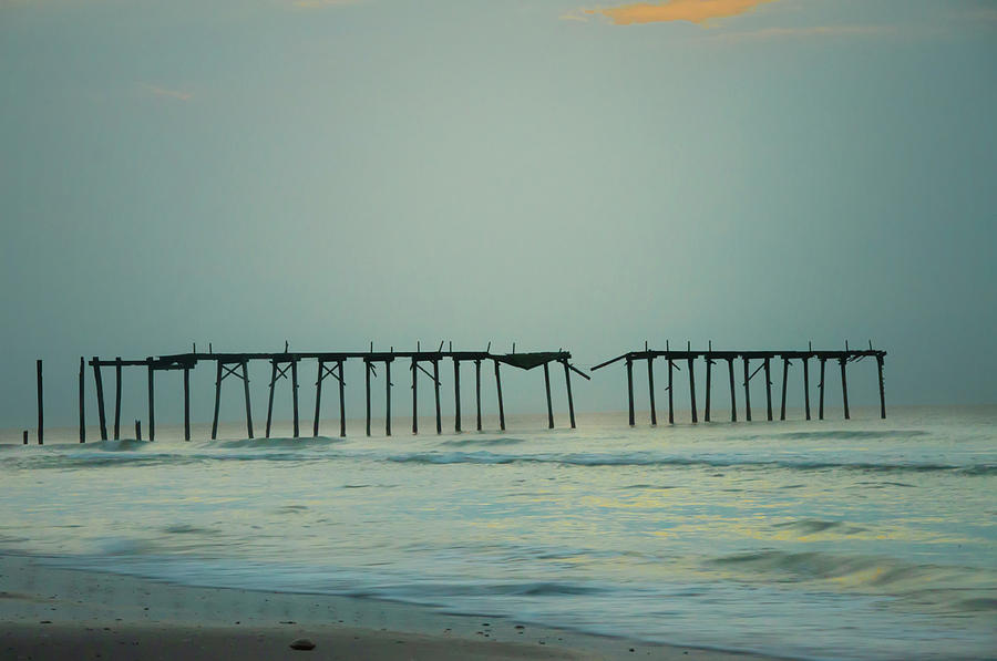 Ruin - 57th Street Pier - Ocean City New Jersey Photograph by Bill Cannon