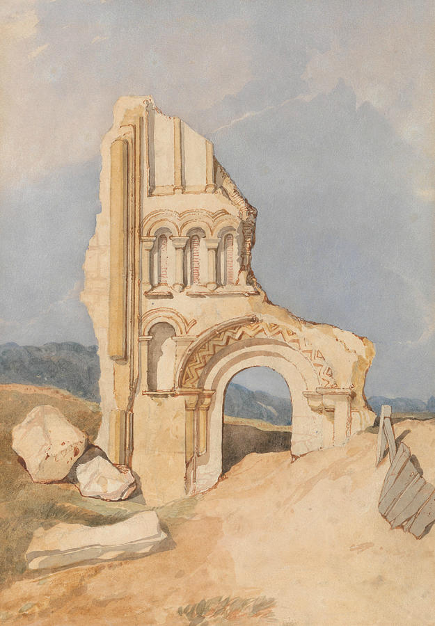 Ruin of a Norman Church Painting by John Sell Cotman