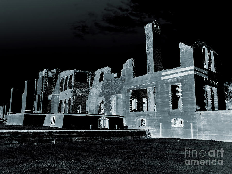 Ruins At Night Photograph by D Hackett