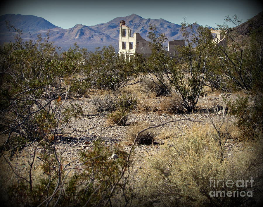 Rhyolite Photograph - Ruins at Rhyolite Ghost Town by Joy Patzner Rhyolite Photograph - Ruins at Rhyolite Ghost Town by Joy Patzner