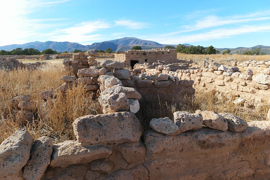 Ruins At The Puye Cliff Dwellings New Mexico Photograph