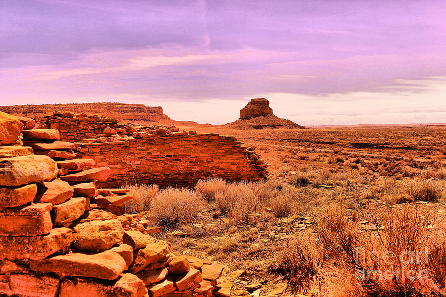 Ruins in Antelope Mountain at Chaco culture National Park Photograph by Jeff Swan