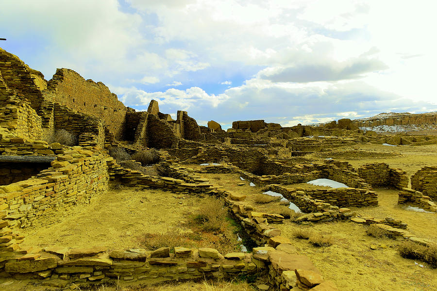 Indian Photograph - Ruins in Chaco Canyon  by Jeff Swan
