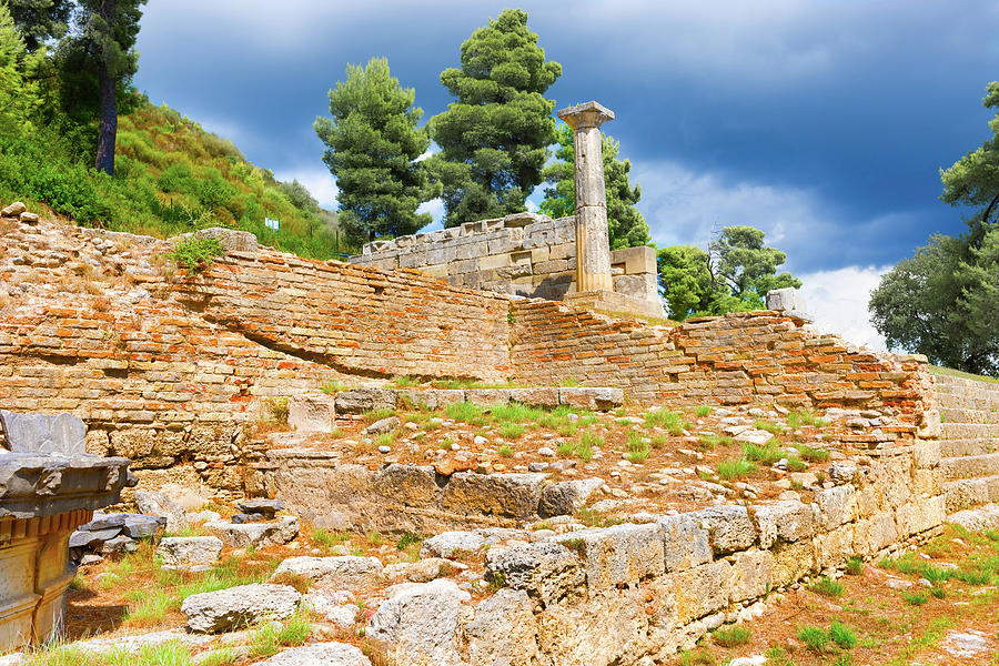 Ruins in Olympia, Greece Photograph by Marek Poplawski