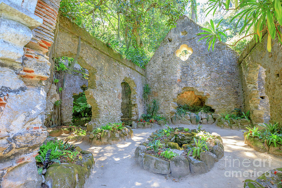 Ruins of chapel Sintra Photograph by Benny Marty