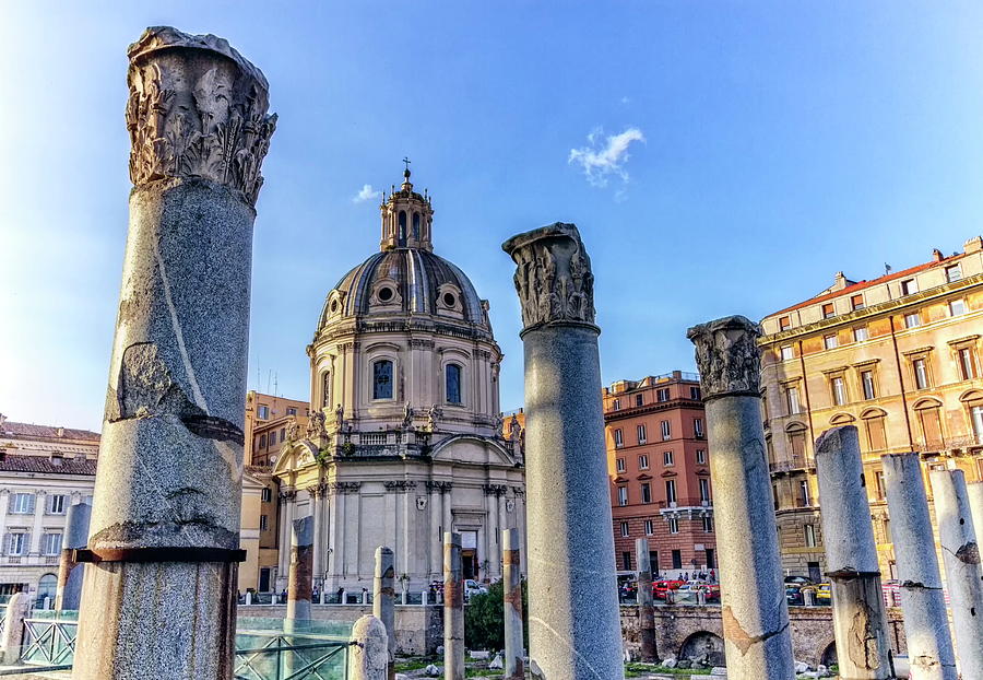 Ruins of Forum Romanum on Capitolium hill in Rome, Italy Photograph by Elenarts - Elena Duvernay photo