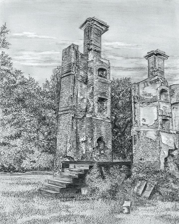 Развалины рисунок карандашом