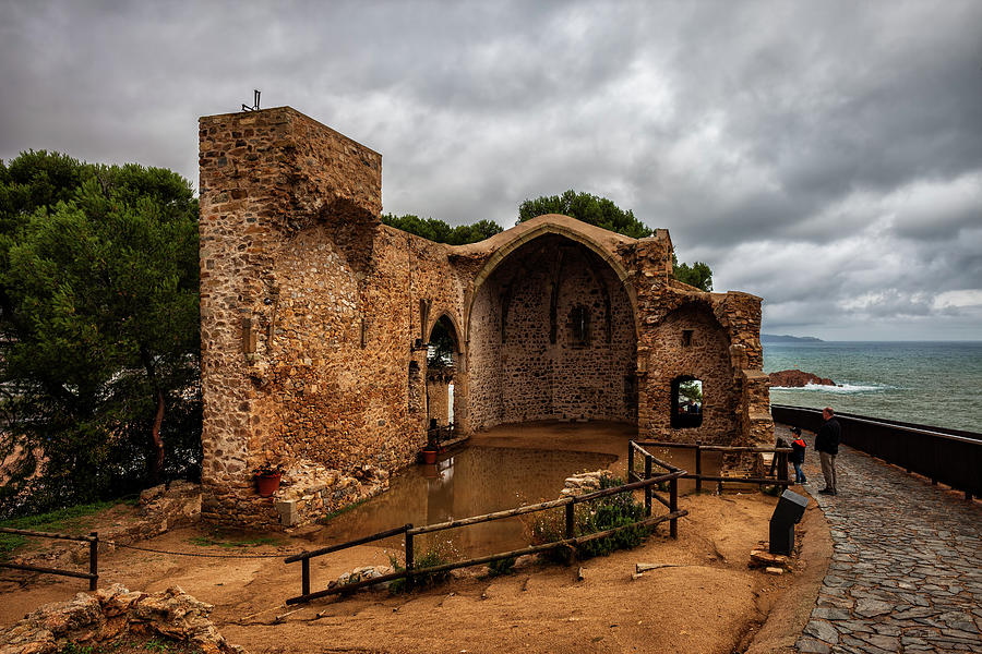 Architecture Photograph - Ruins of St. Vincent Chuch in Tossa de Mar by Artur Bogacki