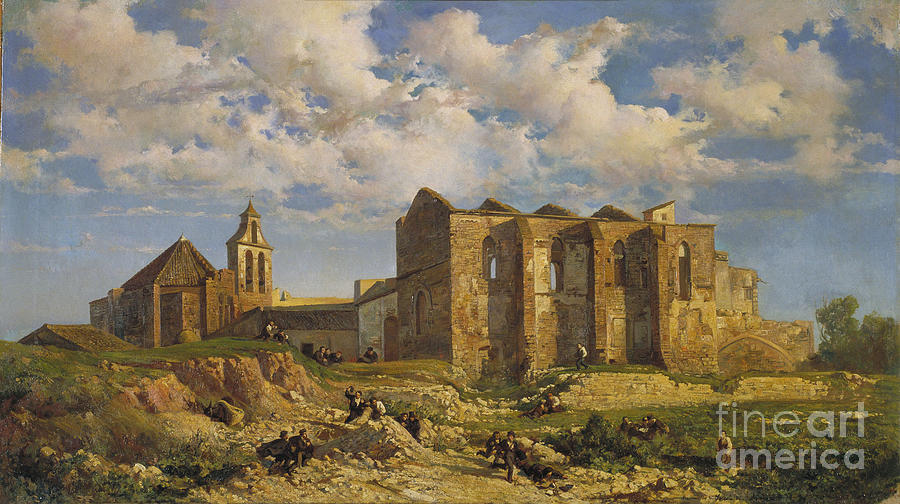 Ruins of the Church of the Holy Painting by MotionAge Designs
