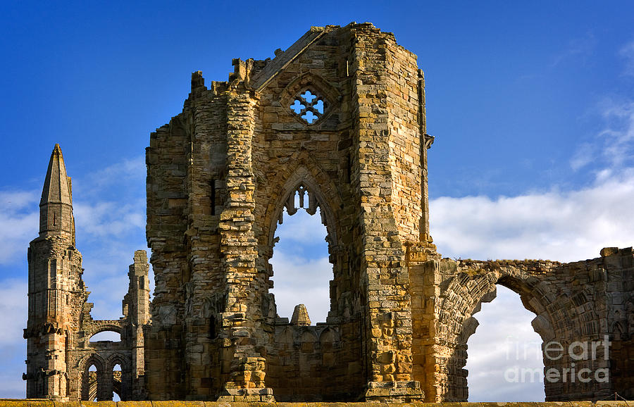 Travel Photograph - Ruins of Whitby Abbey by Louise Heusinkveld