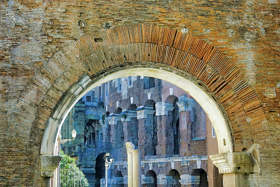 Ruins Viewed Through An Archway In Rome Italy 1 Photograph by Rick Rosenshein