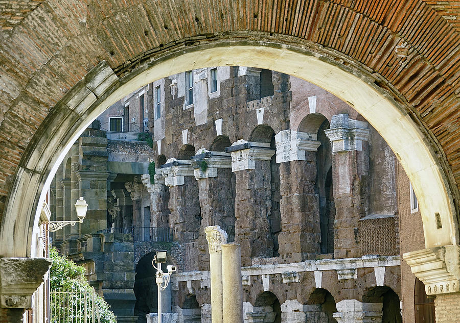 Ruins Viewed Through An Archway In Rome Italy 2 Photograph by Rick Rosenshein