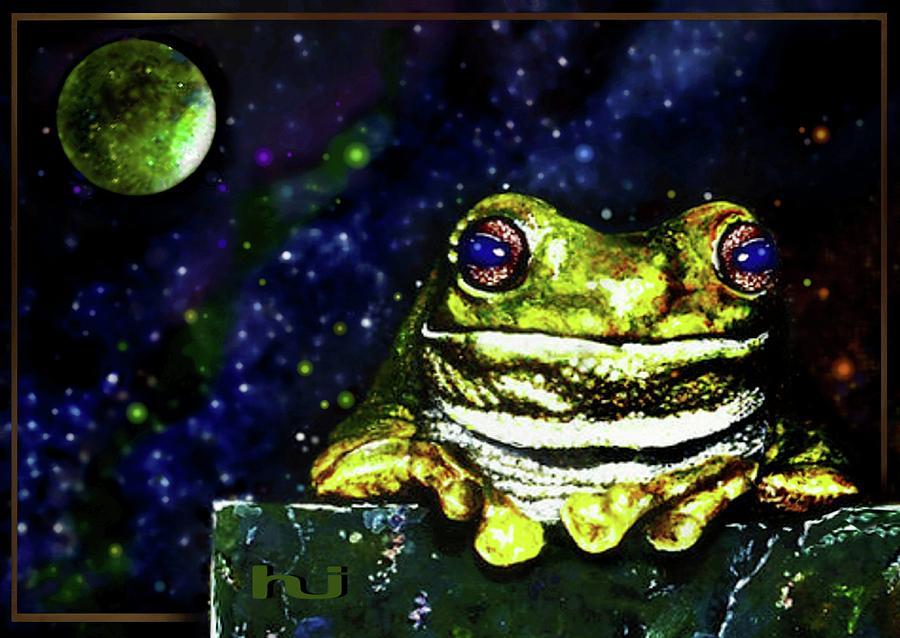 Frog Painting - Ruler Of The Cosmos  by Hartmut Jager