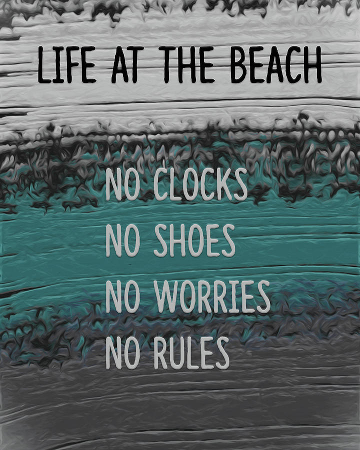 Rules of the Beach Painting by Bonnie Bruno