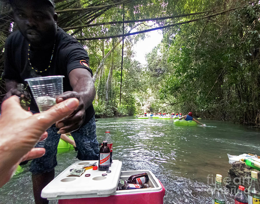 Rum on the Rocks at White River Bar in Jamaica Photograph by David Oppenheimer