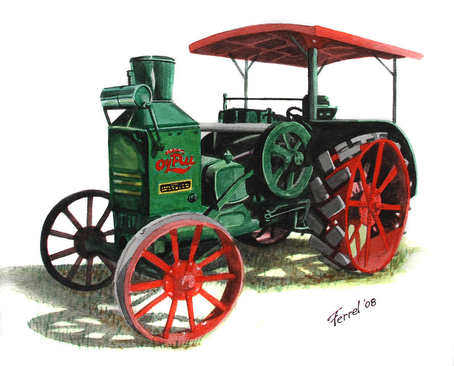 Rumely Oil Pull X Tractor Painting by Ferrel Cordle