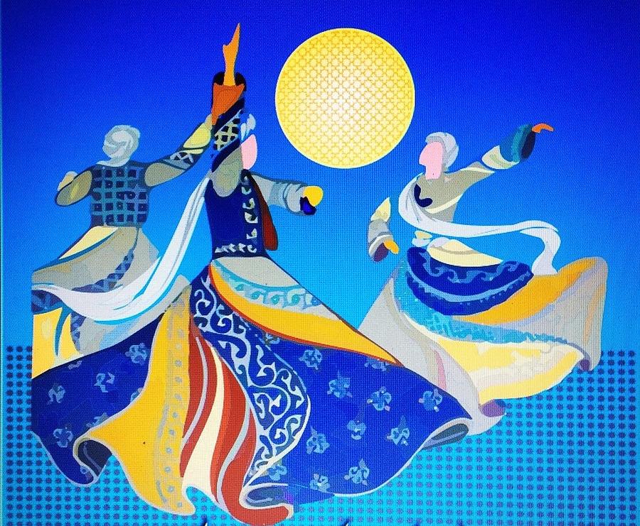 Rumi Digital Art By Mehmet Sahin