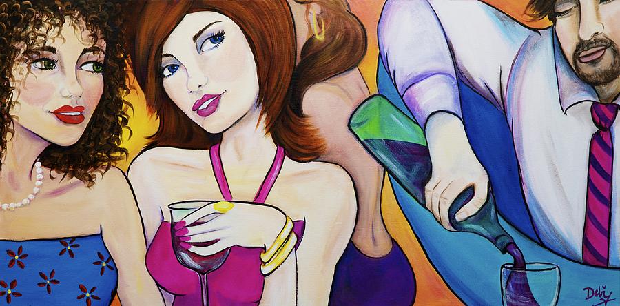Wine Painting - Rumor Has It by Debi Starr