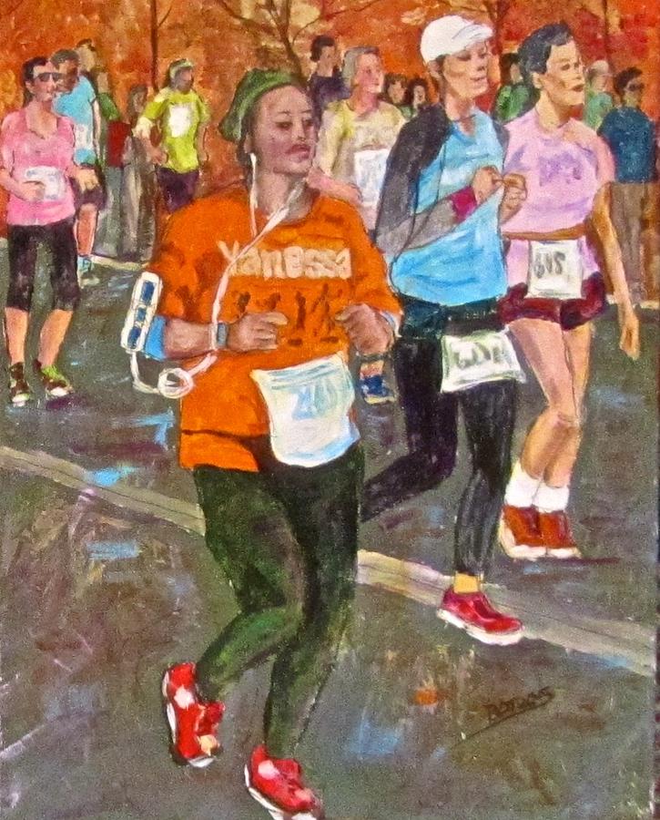 Run Ladies Painting by Barbara OToole
