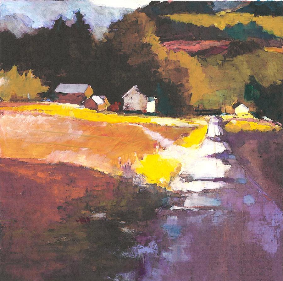 Run-off On the Road Painting by Joseph Barani Run-off On the Road Painting by Joseph Barani