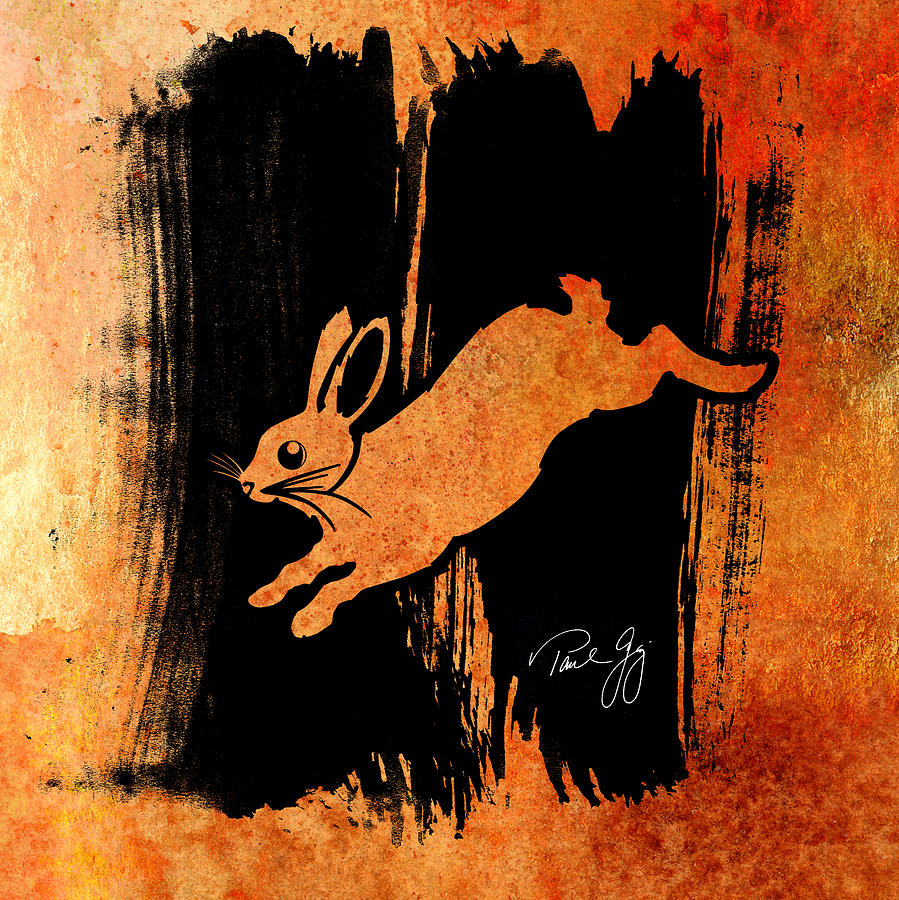 Run Rabbit Run Mixed Media by Paul Gaj