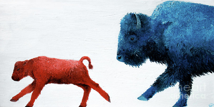 Run, Red Dog, Run Painting by Elizabeth Mordensky