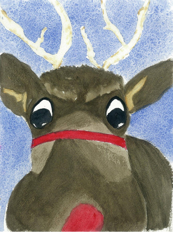 Run Run Rudolph Painting by Joan Zepf