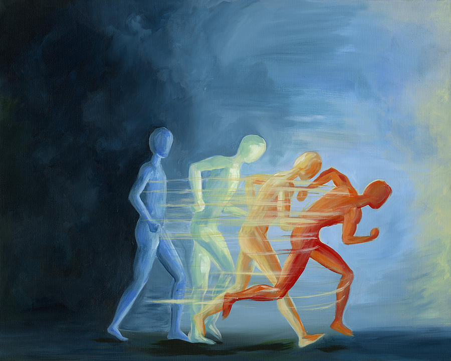 Run To Me Painting by Julie Short Run To Me Painting by Julie Short