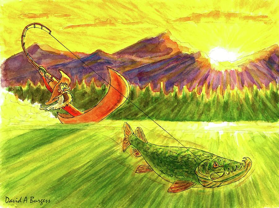 Runaway Canoe Painting by David Burgess