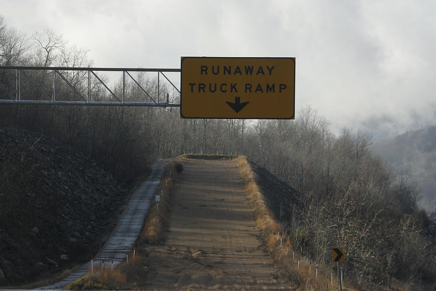 Runaway Truck Ramp sign Photograph by Valerie Collins