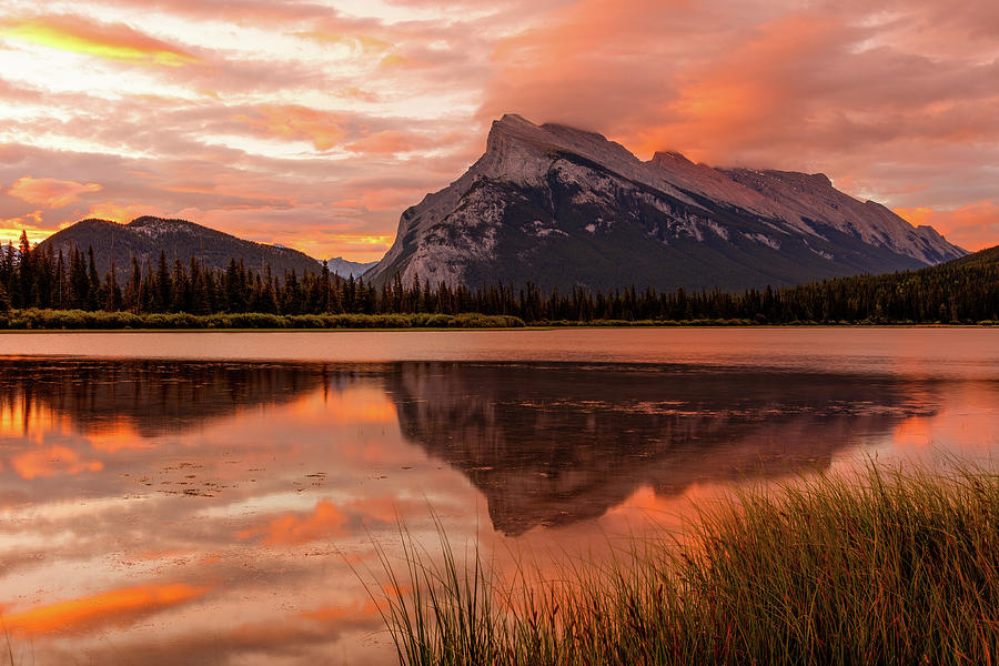 Rundle Mountain Sunrise Photograph by Joe Ladendorf - Fine Art America