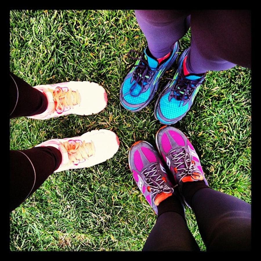 Saucony Photograph - Runners Feet #saucony #nike #brookes by Samantha Charles