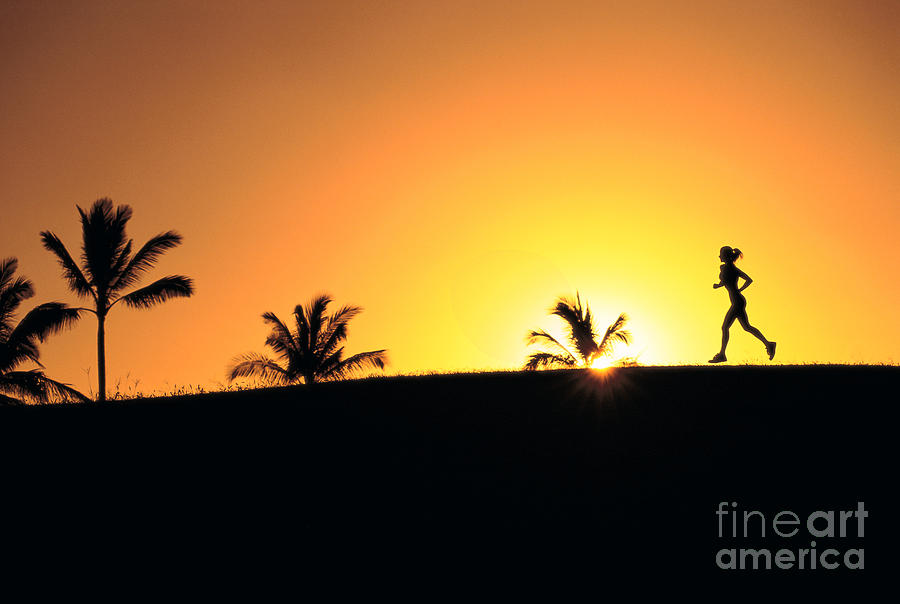 Running At Sunset Photograph by Dana Edmunds - Printscapes