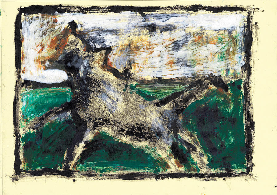 Running dog 1 Painting by Edgeworth Johnstone