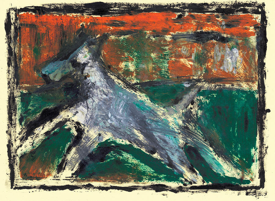 Running dog 3 Painting by Edgeworth Johnstone