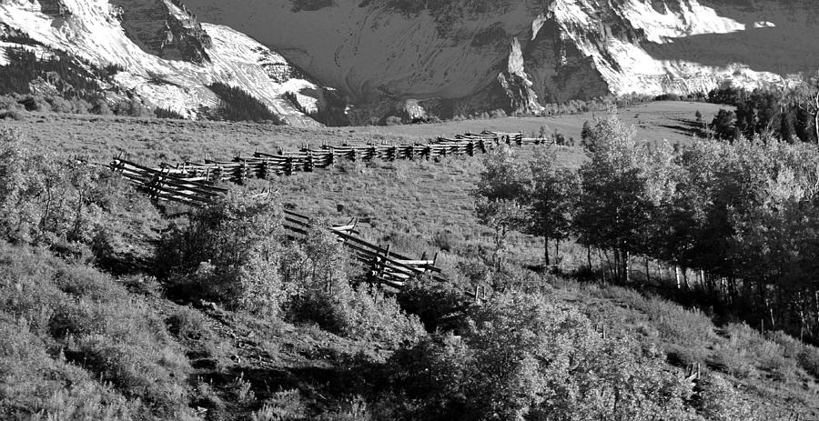 Running fence black and white Photograph by David Lee Thompson