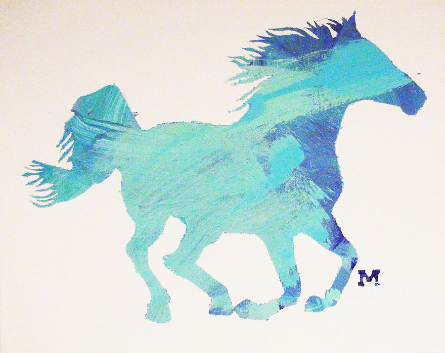 Horse Painting - Running Free by Candace Shrope Horse Painting - Running Free by Candace Shrope